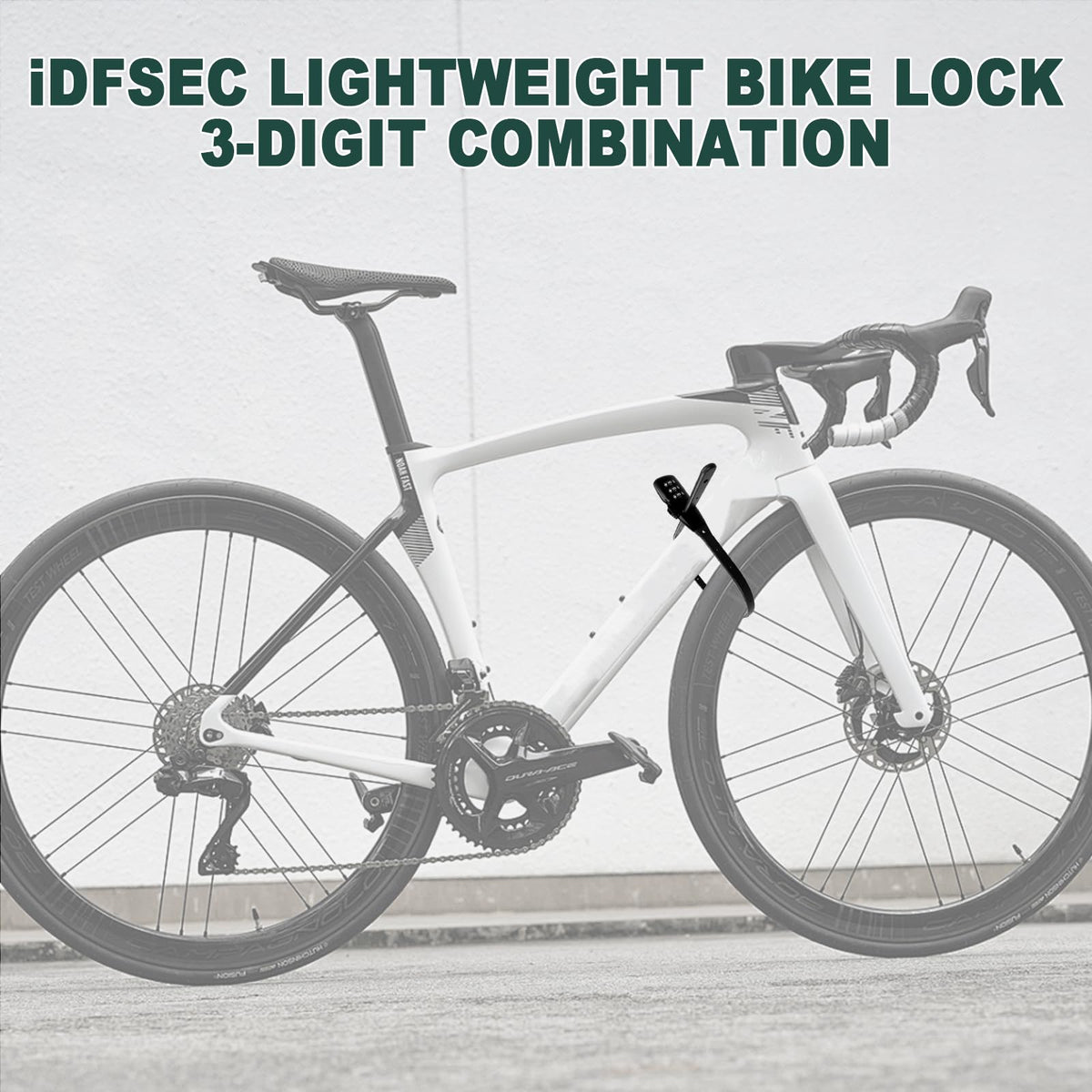 iDFSEC Zip Tie Bike Lock, Adjustable Cable Lock with Stainless Steel Core - Multi-Purpose Cable Lock for Securing Bike Rack, Helmets, Skis, Snowboards, Gates (2/Pack, Black)