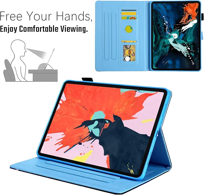 Dteck for iPad A16/10th Generation 10.9 Inch 2022 Case with Pencil HolderPremium PU Leather Folio Multiple Viewing Angles Stand Cover Auto Wake/Sleep Protective Tablet Cases for Women MenBookshelf