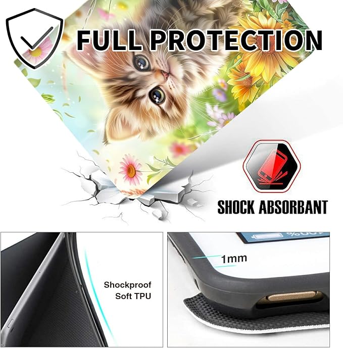 for 10.1 Amazon Fire HD 10 Tablet (13th Generation 2023 Release)PU Leather Multi-Angle Anti Slide Stand Cases with Auto Wake/SleepAnimals Dog Paws Galaxy