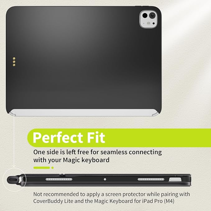 SwitchEasy CoverBuddy Lite for 2024 iPad Pro 11 - iPad Pro Case Compatible with Magic Keyboard for iPad Pro (M4) - White