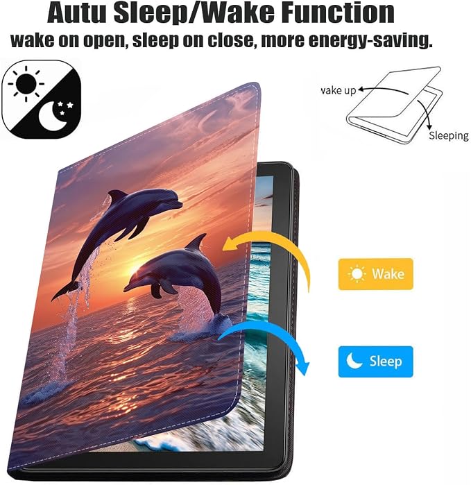Case for Samsung Galaxy Tab S10 Plus 2024/ S9 Plus/ S9 FE Plus 5G 12.4 Inch 2023 Premium PU Leather Stand Folio Cover with Auto Sleep/Wake Abstract Colorful Dog