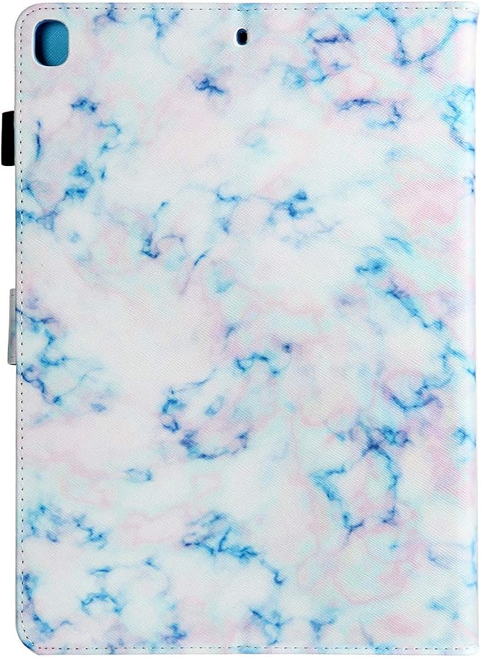 for Apple iPad 9th/8th/7th Generation 10.2 Inch Case 2021/2020/2019Smart PU Leather Folio Stand Magnetic Wallet with Card Pockets [Auto Wake/Sleep] Soft TPU Shockproof Cover Pink Beach Sea