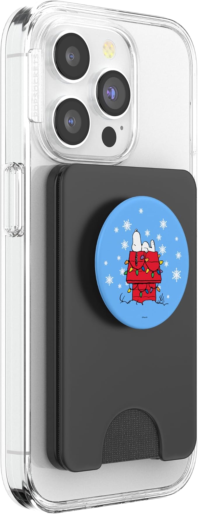 Peanuts Holiday Snoopy Dog House Lights PopSockets Adhesive PopGrip