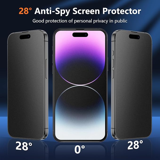 [2 Pack] Matte Privacy Glass Screen Protector Designed for iPhone 11 / iPhone XR Anti-Glare Anti-Fingerprint Install Frame 9H Tempered Glass