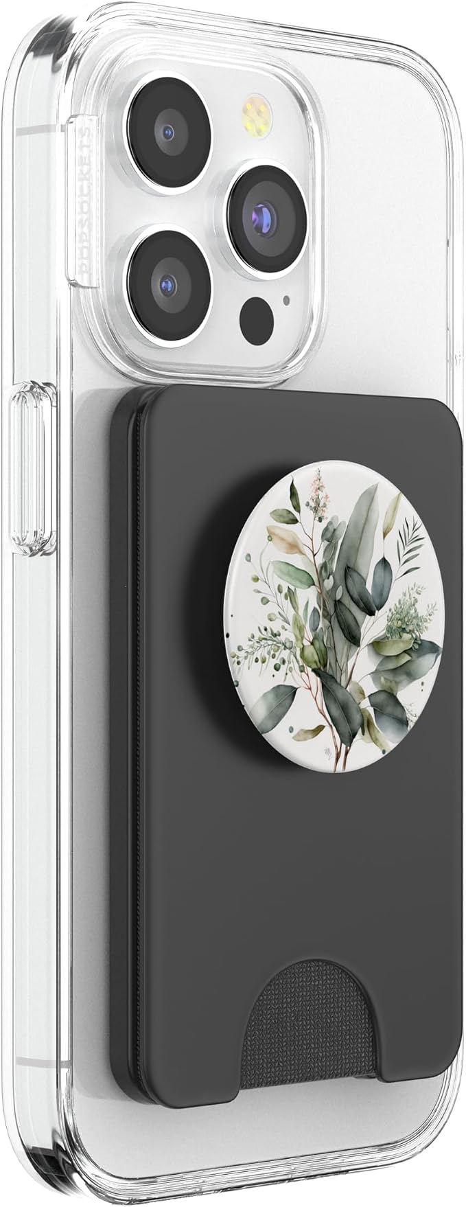 Botanical Watercolor Eucalyptus Leaves Green Blossom Flowery PopSockets Adhesive PopGrip