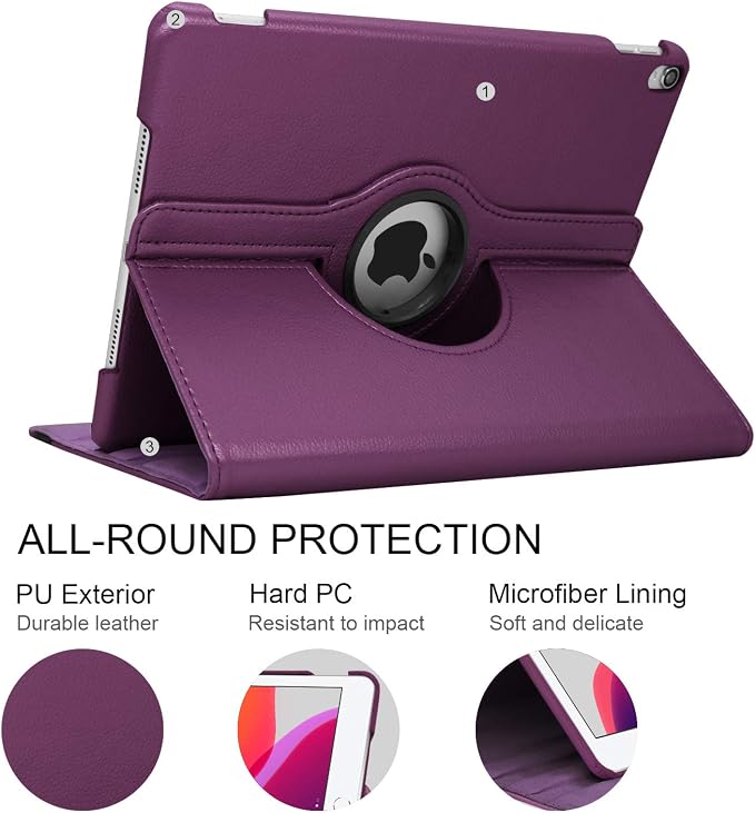 for iPad mini 1/2/3 Case Cover 7.9” – 360° Rotating Stand with Auto Sleep/Wake