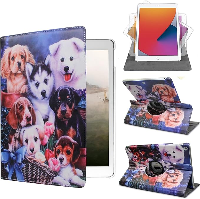 Case for ipad pro 12.9 inch 2nd &amp 1st Generation Old Model 2017/2015 MP6G2LL/A MQDA2LL/A MPLL2LL/A ML0F2LL/A ML3K2LL/A ML0N2LL/A ML0R2LL/A with Rotating Stand Auto Sleep/Wake (Blue)