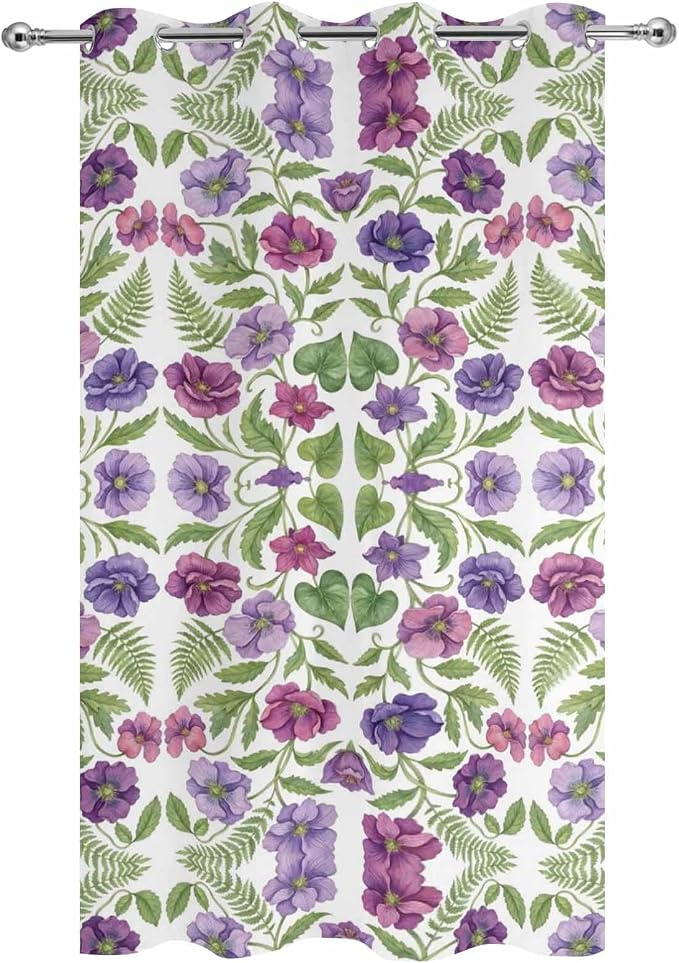 Flowers Outdoor Curtains for Patio Summer Floral Pastoral Farmhouse Plant