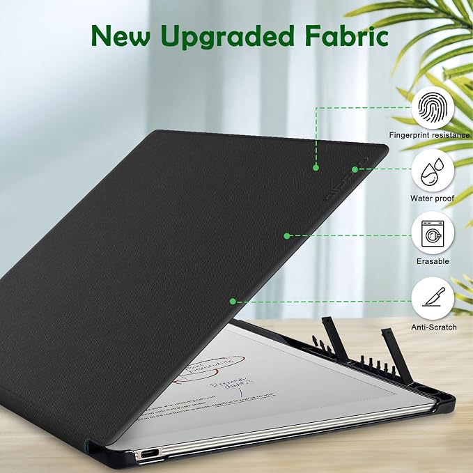 Case for Remarkable Paper Pro Tablet 11.8 (Released in 2024) Hard Back Shell Protective Book Folio Cover with Built-in Pen Holder with Auto Sleep/Wake Function.