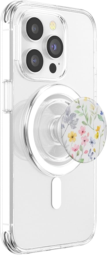 Pastel Watercolor Floral Pattern Flower PopSockets PopWallet for MagSafe