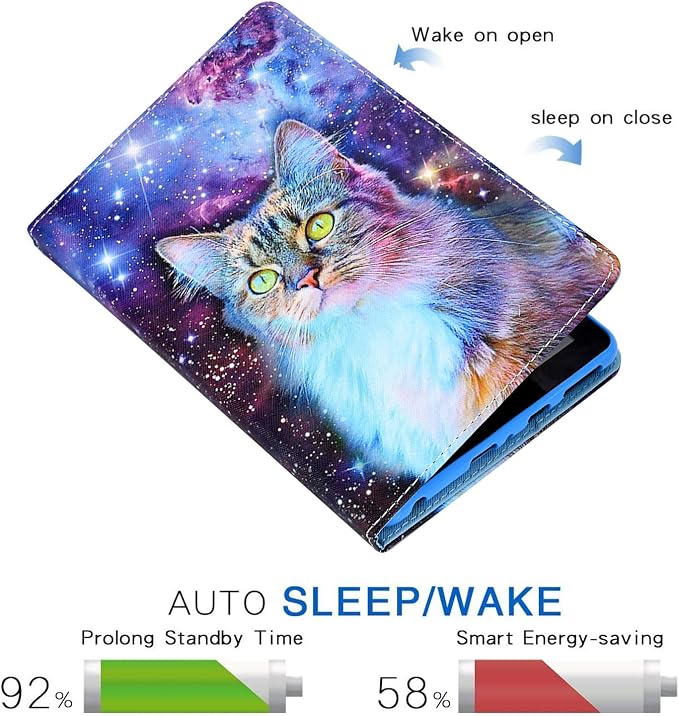 Case for Kindle Fire HD 10/10 Plus 13th/11th Generation 2023/2021 | PU Leather Folio Folding Stand Protective Cover for Fire HD 10.1 inch Tablet Auto Sleep Wake Hummingbird