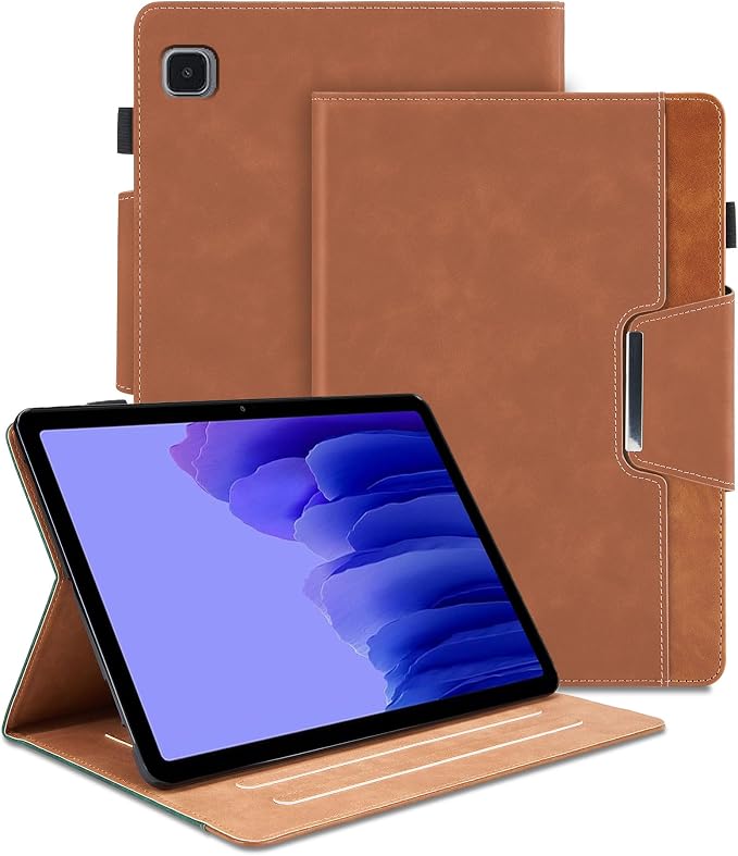Case for Samsung Galaxy Tab A7 10.4 inch 2022 (SM-T500/T505/T507) - Multi-Angle Viewing Stand Cover with Pocket PU Leather Folio Case with Magnetic Clasp Auto Wake/Sleep Smart Tablet Cover Black