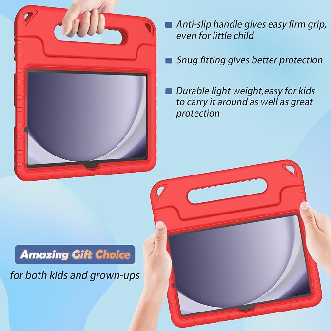 LTROP Shockproof Lightweight Convertible Handle Stand Case for Samsung Galaxy Tab A11 Plus 2025 / A9 Plus 11 Inch 2023 with Built-in Screen Protector Galaxy Tab A11+ / A9+ Case for Kids Black