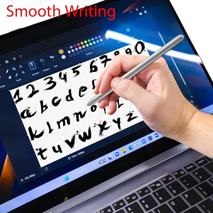 Galaxy Book4 Pro 360 S Pen Replacement for Samsung Galaxy Book4 360/Book4 Pro 360 Black Stylus Pen + 5 Tips