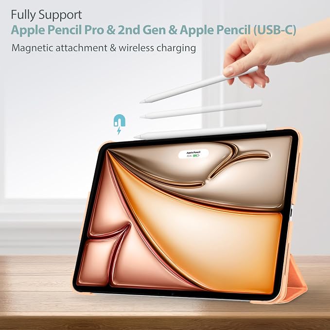 ProCase Smart Case for iPad Air 11-inch M4/M3/M2 &amp Air 10.9 5th/4th Gen | Hard Back Cover with Auto Sleep/Wake Slim Lightweight Case for iPad Air 11 2026/25/24 &amp 10.9 2022/2020-Aqua
