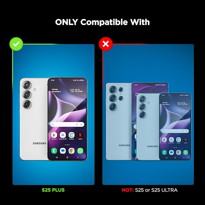 magglass Designed for Samsung Galaxy S25 Tempered Glass Screen Protector [Fingerprint Compatible] with Camera Lens Guard (Applicator Included)