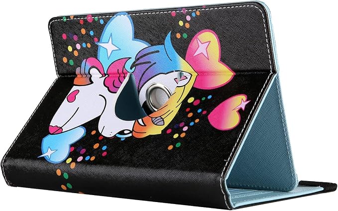 Universal 7 Inch Tablet Case Techcircle Ultra Slim Lightweight PU Leather Stand Folio Flip Wallet Protective Shell Case [Card Slots] [Magnetic Closure] for All 7 Android Tablet PC Cherry Blossom