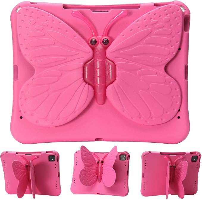 Kids Case for iPad Air 13 (2026/2025/2024) M4/M3/M2 &amp iPad Pro 13 2024 &amp iPad Pro 12.9 Cover 6th/5th/4th/3rd Gen (2022/2021/2020/2018) DIY Figures EVA Rubber Handle Stand Shockproof Bumper