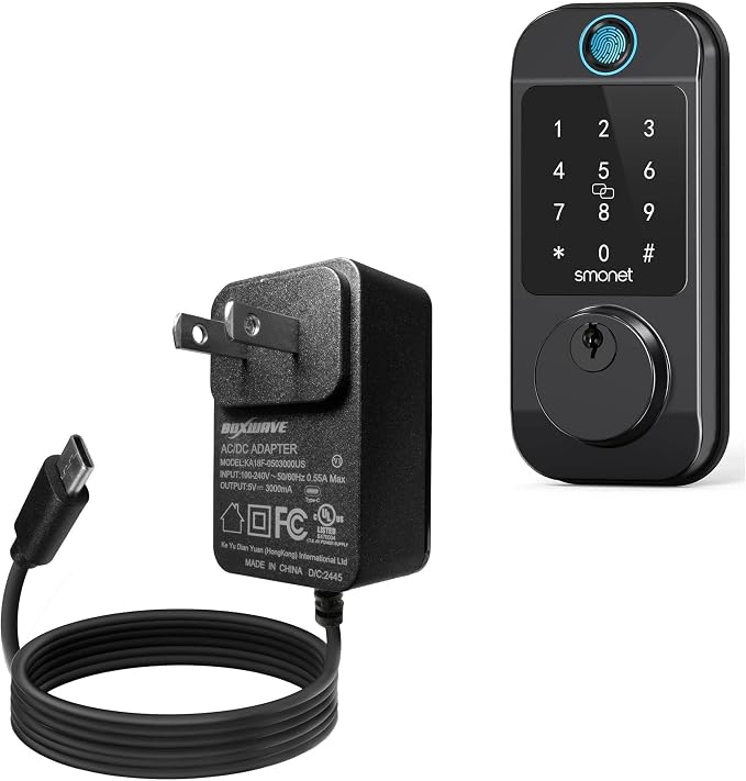 BoxWave Charger Compatible with Smonet M6-BWF-S - Wall Charger Direct (15W) Rapid Charge Your Device with Built-in 3ft Cable