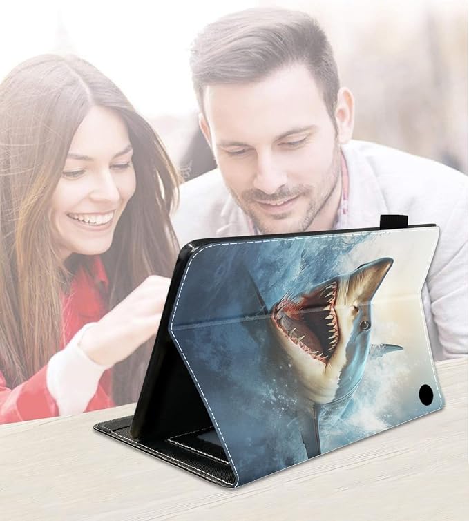 Case for Amazon Kindle Fire HD 8/Fire HD 8 Plus Tablet (12th/10th Generation 2024/2022/2020 Release) Slim PU Leather Cover with Card Slot &amp Auto Wake/Sleep African American Women