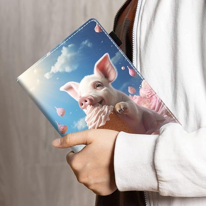 Case for Amazon Kindle Fire HD 10 Tablet 10.1 (9th/7th Generation 2019/2017 Release) - PU Leather Folio Case with Smart Auto Wake/Sleep African American Girl