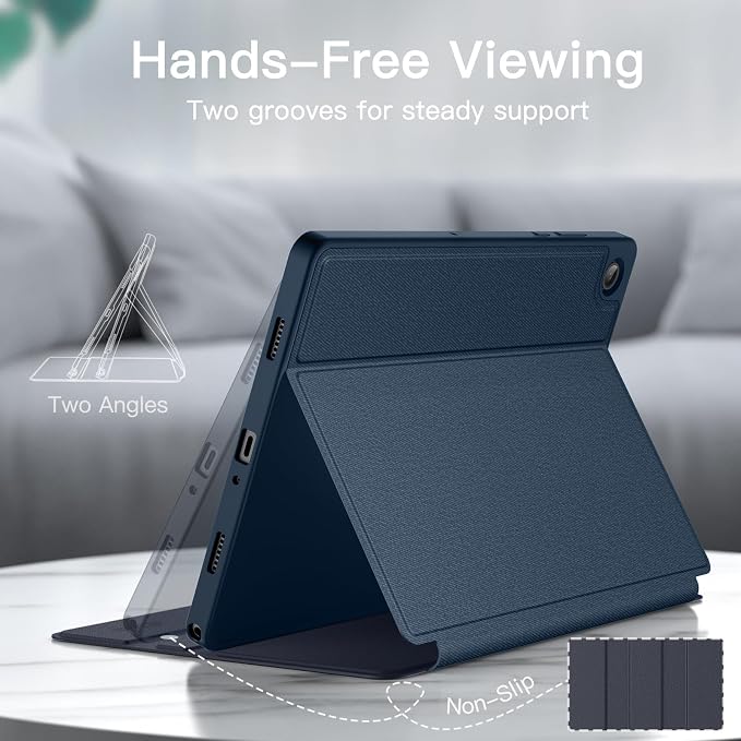 JETech Folio Case Cover for Samsung Galaxy Tab A11 Plus Black | Multi-Angle Stand Cover Slim Protective Cover Auto Wake/Sleep