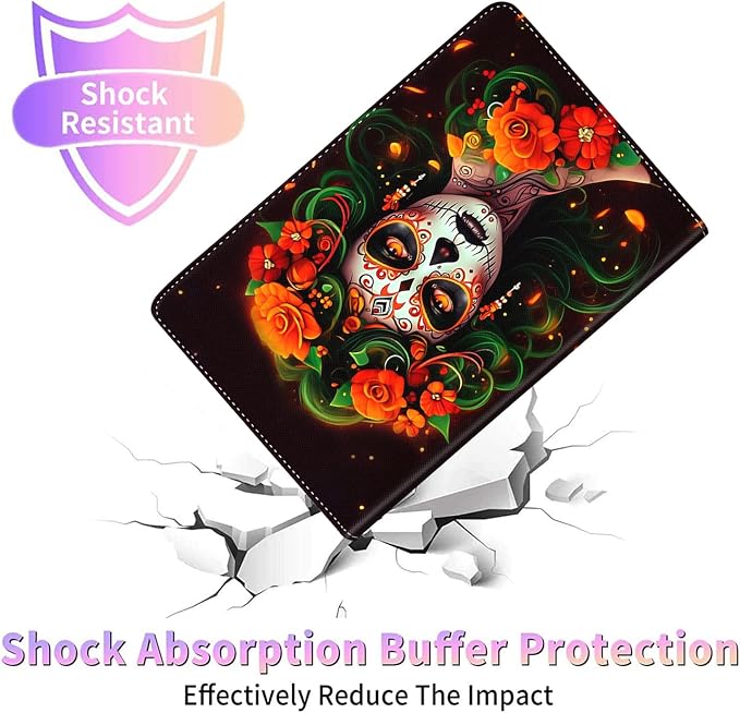 Case for iPad Pro 11 Inch 2022/2021/2020 (4th/3rd/2nd Gen) for iPad Air 5th / 4th Generation 10.9 Inch (2022/2020) Durable Shockproof Protective Cover，Black Woman Queen Afro Design