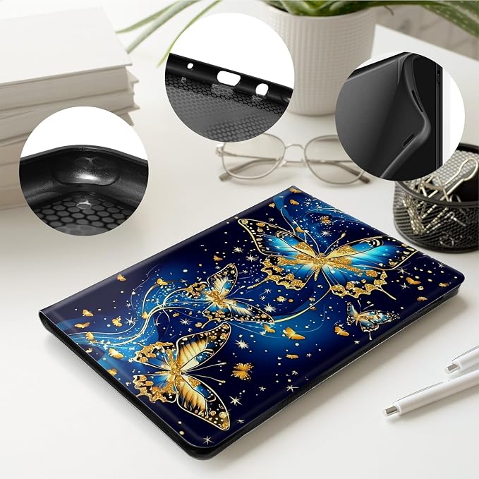 Case for All-New 7 Kindle Paperwhite 12th Gen 2024 &amp Kindle Colorsoft Signature EditionPU Leather Cover with Auto Sleep Wake FeatureAmerican Flag Eagle