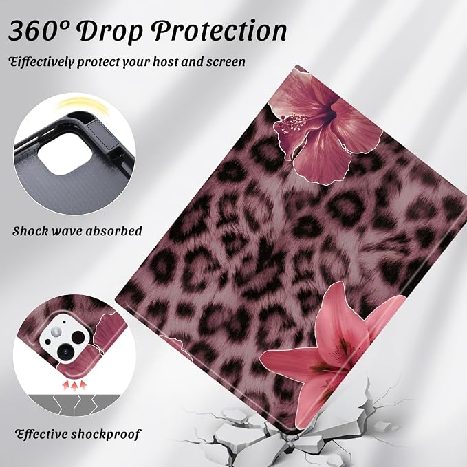 Cute Maple Bear Case for 10.2 iPad 2019/2020/2021(7th/8th/9th Gen) with Pencil Holder Auto Wake/Sleep Leather Soft TPU Back Cover for Women Girls