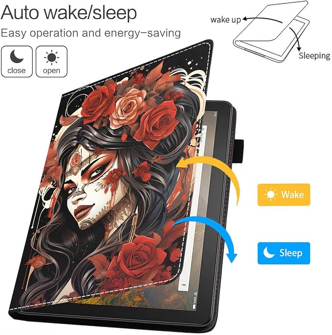 Case for All-New Amazon Fire HD 10 &amp 10 Plus Tablet 10.1 (13th/11th Generation 2023/2021 Release) - Slim PU Leather Folio Smart Cover with Auto Wake/Sleep Bible Verse Psalm 46:5