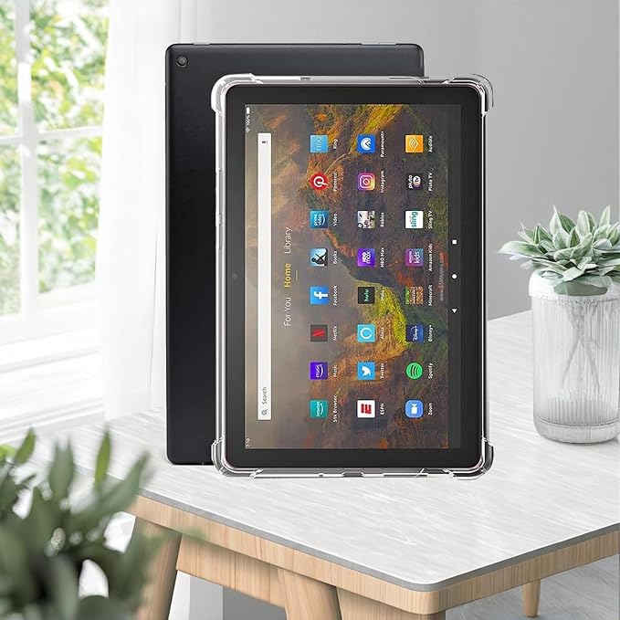 Clear Case for All-New Amazon Kindle Fire Max 11 Tablet (13th Generation 2023 Release) 11 Slim Lightweight Shell Transparent Soft TPU Back Shockproof Crystal Reinforced Corner Cover Clear