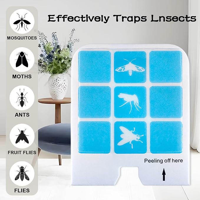22 Pcs Refill Glue Cards Compatible with Safer Home SH502, SH503 Indoor Fly Trap and Dynatrapp DT3005W Plug-in Bug Light Trap