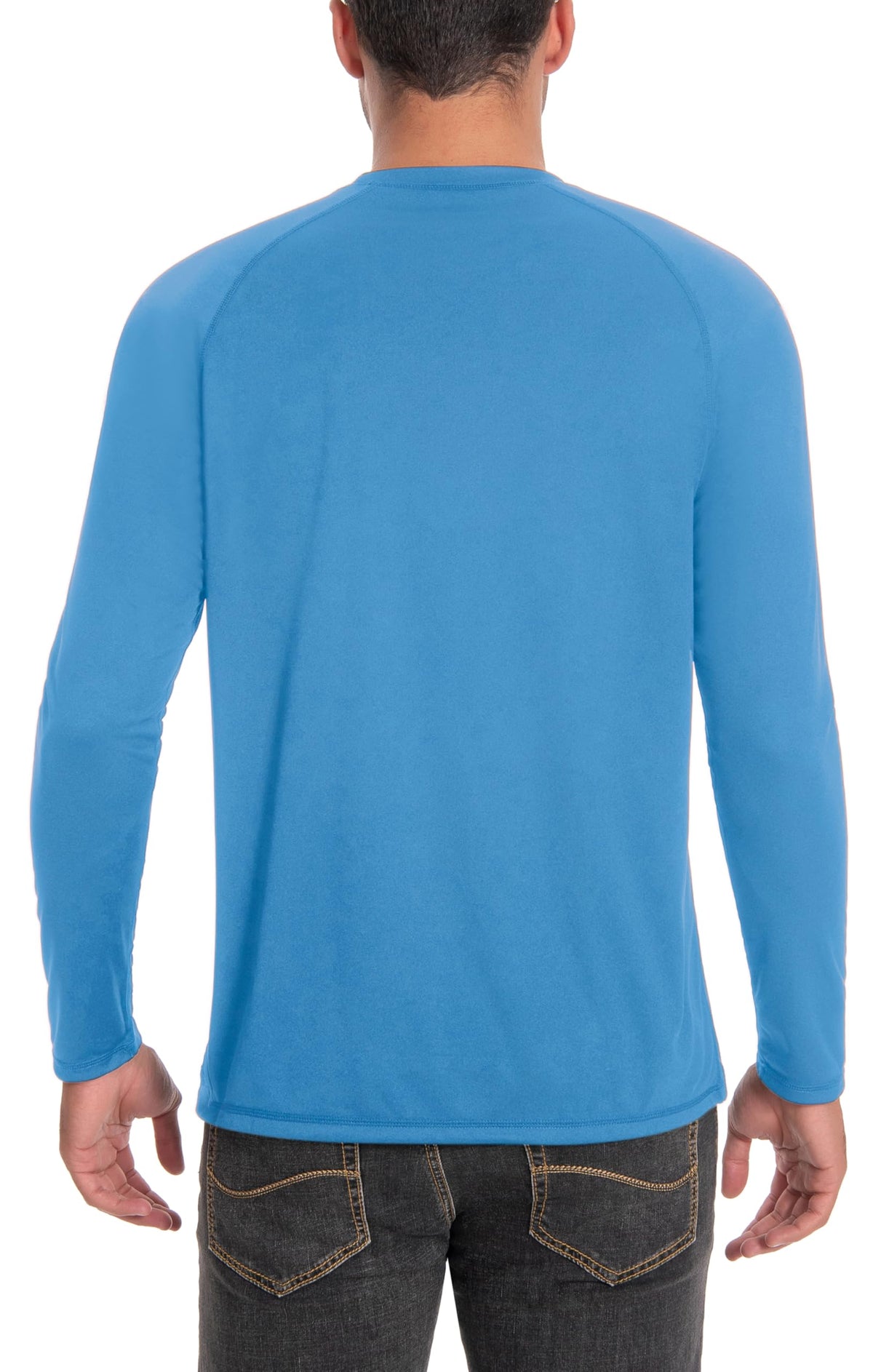 Runceptual Men's Sun Protection Shirts UPF 50+ UV Long Sleeve Rash Guard Shirts Lightweight Quick Dry for Fishing Swimming Running Hiking Dark Gray 2XL