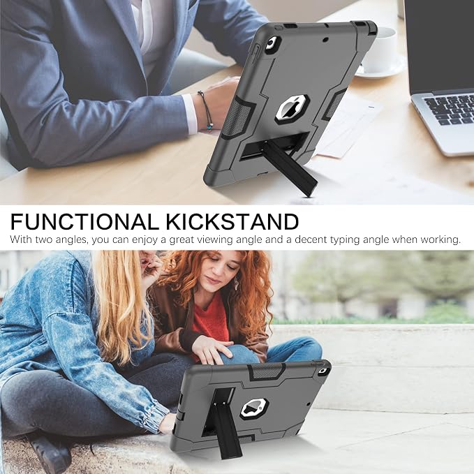 BENTOBEN for iPad Air 3 2019 Case iPad Pro 10.5 2017 Case 3 Layers Heavy Duty Rugged Shockproof Kickstand Sturdy Protective Tablet Cover for iPad Air 3rd Generation/iPad Pro 10.5 2017 Black