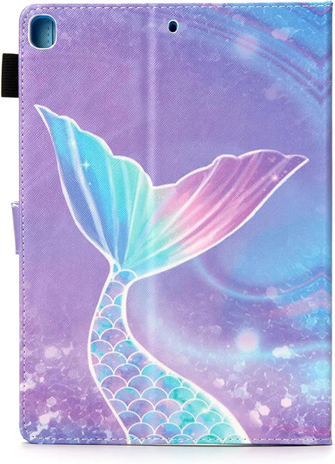 for iPad Air 3 10.5 inch Case 2019 (3rd Generation) &amp iPad Pro 10.5 2017 Cover with Stand/Pencil Holder/Pockets [Auto Sleep/Wake] Magnetic Smart PU Leather Cover Pink Mermaid Tail Scale