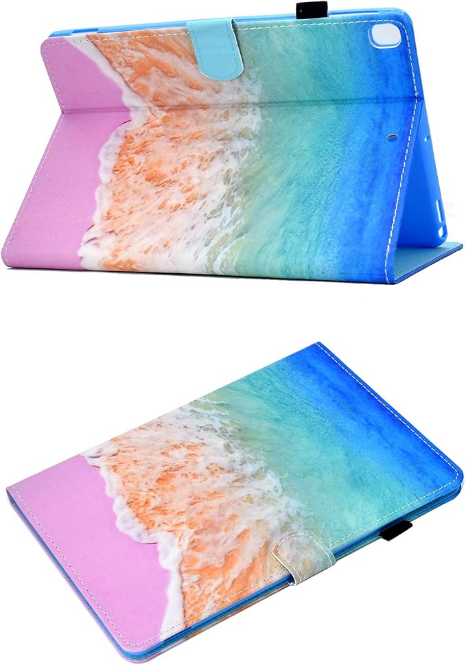 for Apple iPad 10.2 Case 2021/2020/2019 iPad 9th/8th/7th Generation Smart Cover with Pencil Holder [Auto Wake/Sleep] PU Leather Stand Folio Tri-fold Shockproof Thin Shell Colored Graffiti