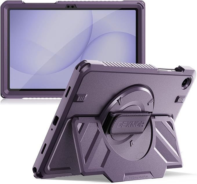 Dexnor Case for Samsung Galaxy Tab A11+/A11 Plus 11 inch 2025 Rugged Protective Case with 360° Rotating Hand Strap &amp Large Steady Stand &amp Screen Protector Shockproof Full-Body Bumper Cover B