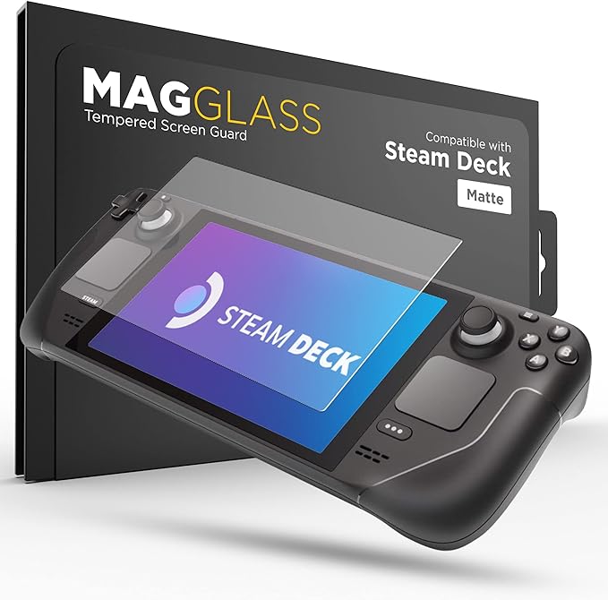 magglass Tempered Glass Designed for Steam Deck OLED/Steam Deck Matte Screen Protector (7 inch) Anti-Glare Full Coverage Guard