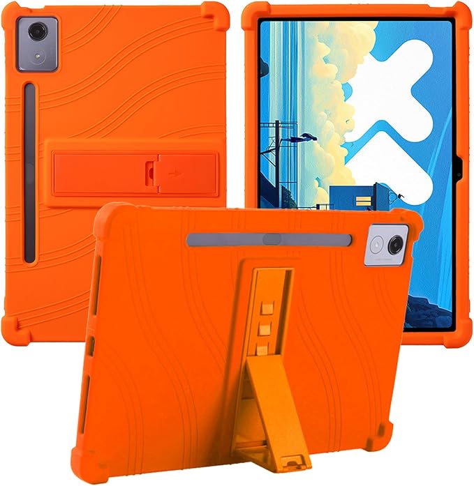 for Lenovo Idea Tab Pro 12.7 inch Tablet CaseBOVUGAC Soft Silicone Adjustable Stand Shockproof Kids Friendly for Lenovo Idea Tab Pro Tablet(Black)