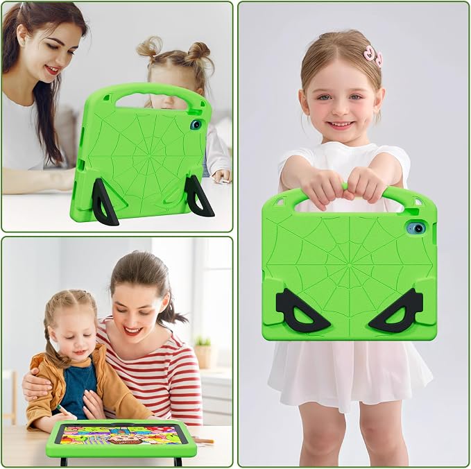 Kids Case for iPad A16 11th/ 10th Generation (2025/2022 Model) | iPad 11/ iPad 10 Full-Body Drop Protection cover with Screen Protector EVA Shockproof Handle Stand Black