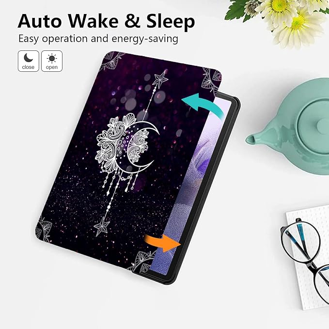 for 10.1 Amazon Fire HD 10 Tablet (13th Generation 2023 Release)PU Leather Multi-Angle Anti Slide Stand Cases with Auto Wake/SleepAnimals Dog Paws Galaxy