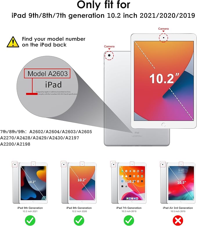 DTTO for iPad 9th/8th/7th Gen Case 10.2 Inch (2021/2020/2019) Brown | 360 Degree Rotating Premium Faux Leather Folio Stand Cover with Pencil Holder Auto Sleep/Wake Multiple Angles Hand Strap