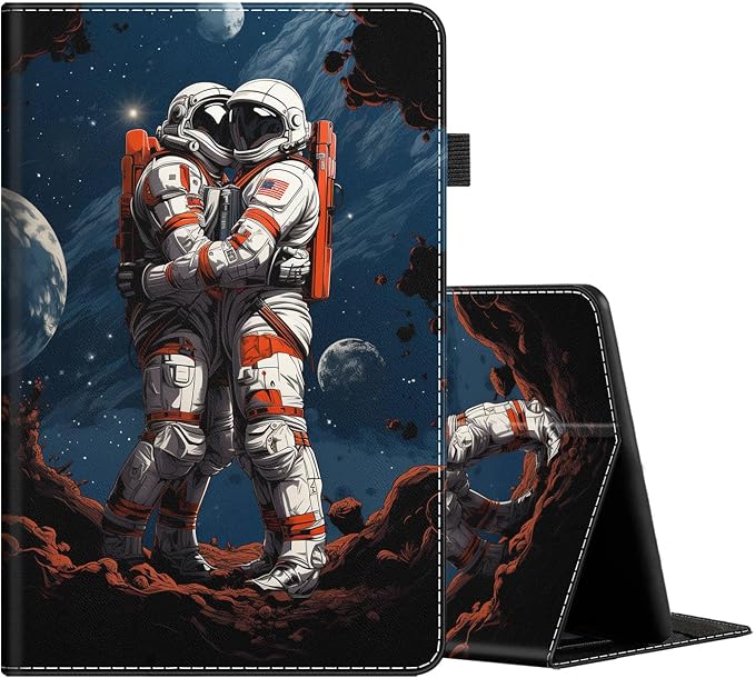 Case for All-New Amazon Fire HD 10 and 10 Plus Tablet (13th/11th Generation 2023/2021 Release) 10.1 Multi-Angle Smart Stand Cover Auto Sleep/Wake Skull and Fire