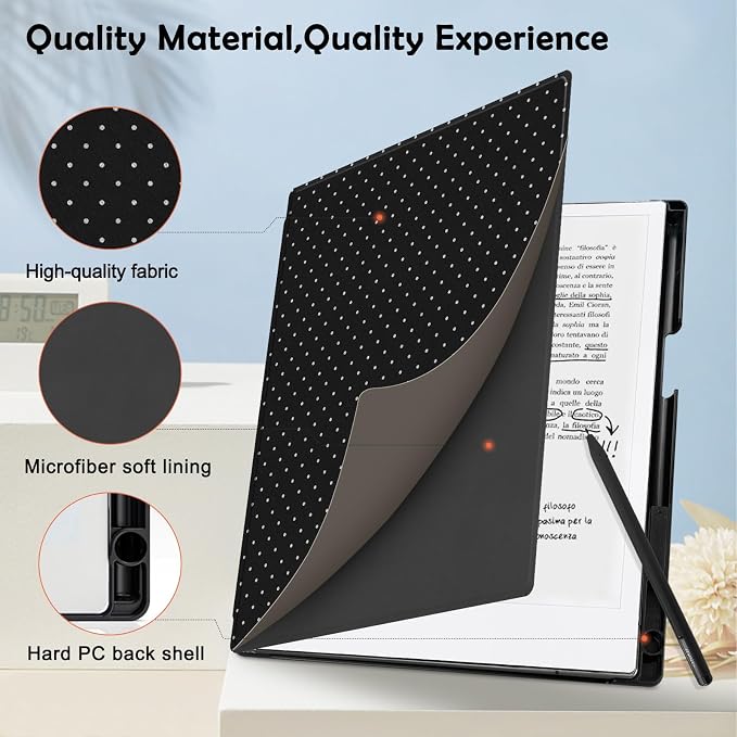 Case for Remarkable 2 Paper Tablet 10.3 2020 ReleasedLightweight and Hard Back Shell Protective Book Folio Cover with Built-in Pen HolderComes with Remarkable 2 Pen Tips.