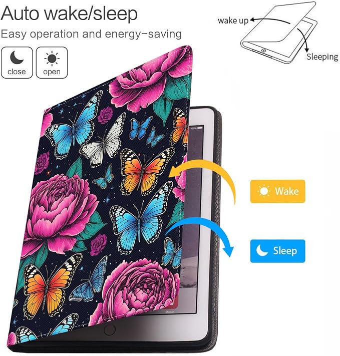 for iPad mini 1 2 3 4 5 Case Stay Positive Work Hard and Make It Happen Inspirational Quote Slim Lightweight PU Leather Stand Cover with Auto Wake/Sleep for iPad mini 5th/4th Gen 7.9 Inch