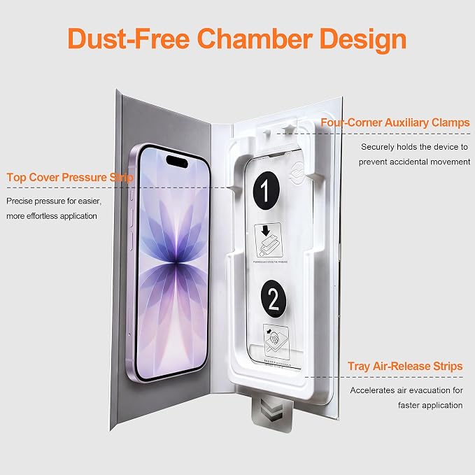 2 Pack for iPhone 17 Screen Protector - 6.3 Inch Tempered Glass Phone Screen Protector with Anti-Scratch Shatterproof Drop Impact Resistant HD Clear Anti-Fingerprint Easy Installation