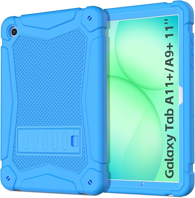 Shockproof Case for Samsung Galaxy Tab A11 Plus 11 inch 2026 with Built-in Kickstand 3 Layers Heavy Duty Protection Cover for Tab A9+ 10.9 2023 Blush Pink