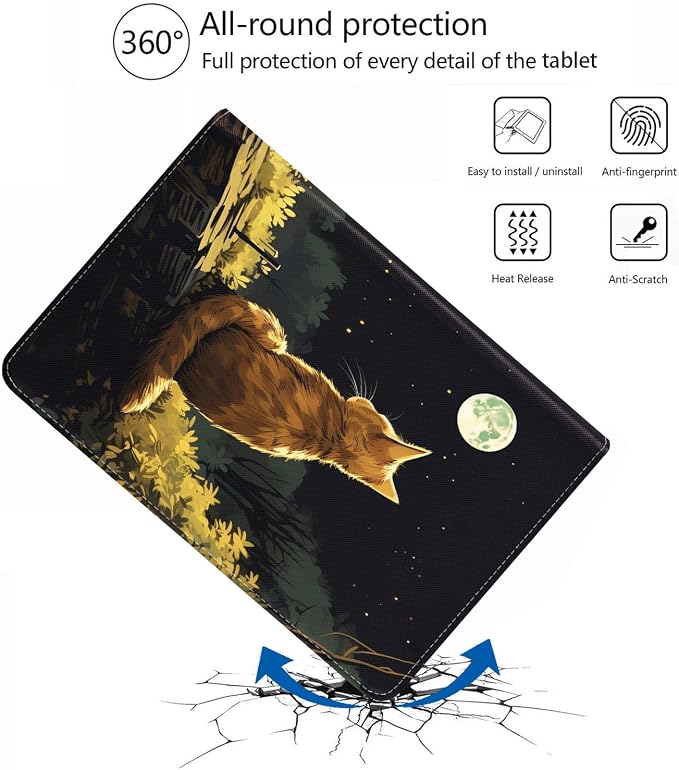 Case for iPad (A16) 11th Generation 11 Inch 2025 iPad 10th Generation 10.9 Inch 2022 Protective Leather Case Adjustable Stand Auto Wake/Sleep Smart Case - African American Girl