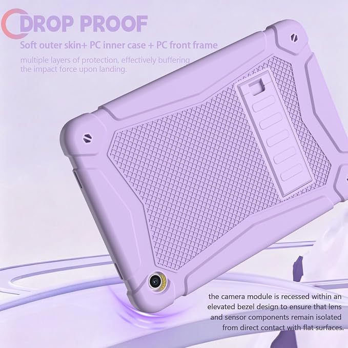 Shockproof Case for Samsung Galaxy Tab A11 Plus 11 inch 2026 with Built-in Kickstand 3 Layers Heavy Duty Protection Cover for Tab A9+ 10.9 2023 Blush Pink