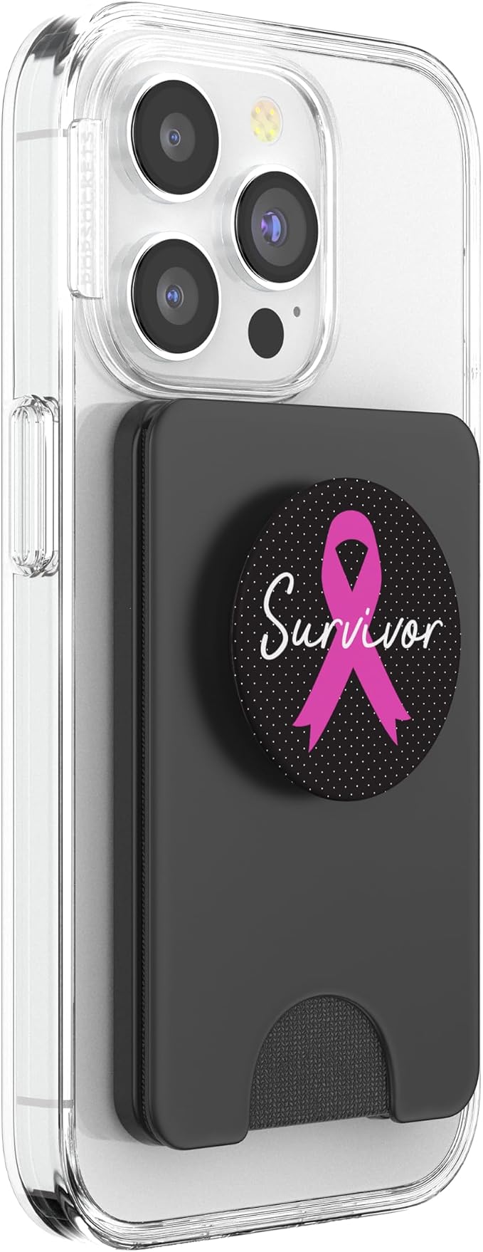 Breast Cancer Survivor Pink Ribbon PopSockets Adhesive PopGrip